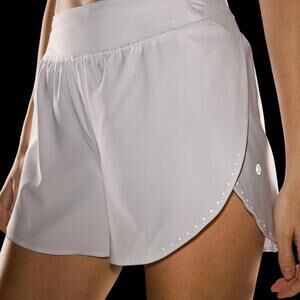 Lululemon Fast and Free Reflective High-Rise Classic-Fit Shorts 3" in white